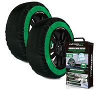 Motorkit Set di 2 Catene da Neve Tessili Ice Grip Misura M. Omologazione EN 16662-1. Facili e Veloci da Installare. Guida Sicura su Ghiaccio e Neve