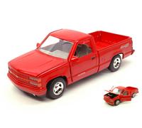 MOTORMAX 1/24 CHEVROLET 454 SS PICK UP 1992 ROSSO MODELLINO STATICO DIECAST