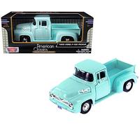 Motormax 1955 Ford F-100 Pickup Camion Verde Chiaro 1/24 Diecast Model Car
