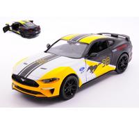 MotorMax FORD MUSTANG GT 2018 YELLOW/WHITE/BLACK 1:24
