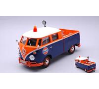 MOTORMAX MTM79650 VW TYPE 2 T1 SERVICE PICK UP GULF BLUE/ORANGE 1:24 Modellino