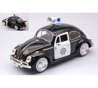 MotorMax VW BEETLE POLICE BLACK/WHITE 1:24