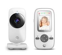 Motorola Baby Mbp 481 - Baby Monitor Video Digitale con Schermo LCD a Colori da 2.0”, Modo Eco e Visione Notturna, Bianco