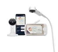 Motorola Baby Monitor VM65X Connect - Telecamera Neonato con Supporto per Culla Flessibile - Telecamera Bambini con Monitor, Visione Notturna, Comunicazione Bidirezionale e Controllo tramite App