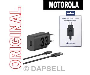 Motorola Caricabatterie Casa Turbo Power Originale Fast Mc-332l 33w Usb-c Smart