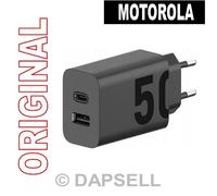 Motorola Caricabatterie Turbo Originale 50w Dual Black Per Moto One 5g Ace Hyper