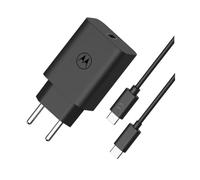 Motorola - Caricabatterie Turbopower a ricarica rapida da 30 W con tecnologia USB-PD QC 4.0 per telefono cellulare - Include cavo da USB-A a USB-C da 1 m