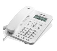 Motorola CT202 Bianco Telefono analogico con ampio schermo e vivavoce.