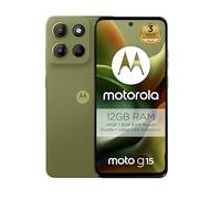 Motorola Moto g15 12 GB (4 GB+8 GB RAM Boost)/128 GB Verde, Spagna, Schermo da 6,72" FHD+, Sistema di fotocamere da 50 MP e Obiettivo Ultra Grandangolo, Batteria 5200 mAh, Ricarica TurboPower, Pelle