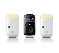 Motorola Nursery PIP15-2 Baby monitor audio con audio HD, 2 monitor - Monitoraggio della temperatura, comunicazione bidirezionale, luce notturna e ninne nanne
