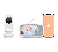 Motorola Nursery VM44 Connect Babyphone Wi-Fi con Videocamera, Baby Monitor con Schermo Video da 4.3", Applicazione Motorola Nursery, Visione Notturna, Ninna Nanne,Microfono,Monitoraggio Temperatura