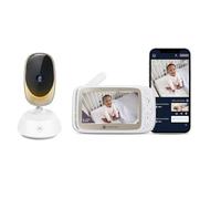 Motorola Nursery VM85 Connect Baby Monitor con telecamera - Wi-Fi e app mobile, display da 5", visione notturna, panoramica/inclinazione, conversazione bidirezionale, ninne nanne