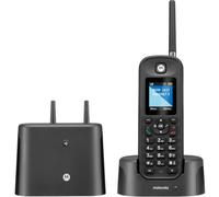 Motorola O201 Nero Telefono cordless Dect resistente certificato IP67 che garantisce completa impermeabilità e resistenza a polvere.