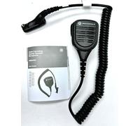 Motorola Solutions PMMN4062, PMMN4062AL Microfono altoparlante remoto, pulsante di emergenza, valutazione di sicurezza intrinseca FM, cancellazione del rumore, microfono audio IMPRES con jack da 3,5