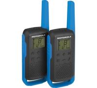 Motorola Solutions - T62 PMR Blu, Walkie Talkie Talkabout, PMR446 Citizens Band Radio, 16 Canali e 121 Codici, Portata 8 Km, Blu, Senza Licenza, Schermo LCD