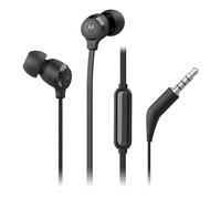 Motorola Sound Earbuds 3-S | Auricolari in-ear con microfono | Cavo anti-tangle, bassi profondi e design ergonomico con vestibilità comoda | 3,5 mm | Nero