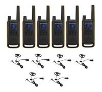 Motorola Talkabout T82 Extreme x6 + Pacchetto auricolari x6 Pacchetto da 6 Motorola Talckabout T82 Extreme e 6 auricolari