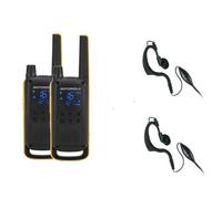 Motorola TLKR T82 Extreme + 2 Kit microauricolari Pacchetto con walkie talkie Motorola T82 Extreme + 2 kit microauricolari per lavorare con le mani