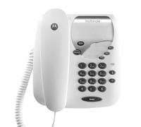 Motorola Voice - Telefono con filo CT1, chiamate con filo, connessioni continue, funzione silenziosa - Bianco