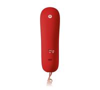 Motorola Voice - Telefono con filo CT50, Design semplice e compatto con funzione radiale, Disattivazione microfono, Montaggio a parete, Controllo volume suoneria - Rosso