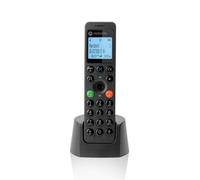 Motorola DOT201 Telefono Senza Fili Digitale, Altoparlante Vivavoce Blocco Chiamate 100 Contatti con Nome e Directory Telefonica, Colore Nero