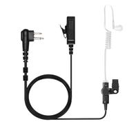 Motorola walkie talkie auricolari a 2 pin compatibili con microfono, design tubo d'aria, compatibile con PTT CP185, CP200, CP200D, RDM2070D, BPR40, nero, ideale per la comunicazione professionale.