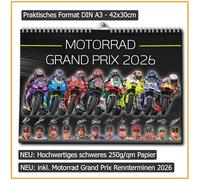 Motorrad Grand Prix Calendario 2026 - Calendario da parete Premium - MotoGP