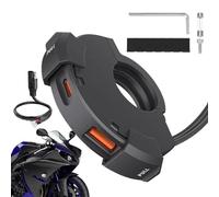 Motorrad Handy-Ladegerät,Steckdosenadapter - Doppelter USB-Anschluss Wasserdichte PD30W Steckdose Für Handy GPS Lenker Reise Fahrrad Motorrad
