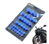 Motorrad-Kopfschraubenabdeckung - Motorrad - Kopfschraubenabdeckungen | 5 mantella per bici Farben Schraubenabdeckung; set da 30 pezzi per Kopfschraubenabdeckungen, dado per motore Rostfreie Deckel
