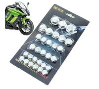 Motorrad-Kopfschraubenabdeckung - Motorrad - Kopfschraubenabdeckungen | 5 mantella per bici Farben Schraubenabdeckung; set da 30 pezzi per Kopfschraubenabdeckungen, dado per motore Rostfreie Deckel