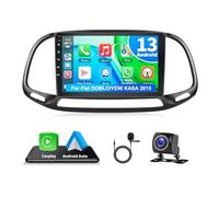 Motorsi 2+64G Carplay Autoradio per Fiat Doblo 2015 Yeni 2015 Kasa 2015 mit Wireless Android Auto, 9 Zoll Stereo Auto mit GPS Navi/Bluetooth/WiFi/FM/EQ/SWC/2 USB/Canbus + AHD Rückkamera