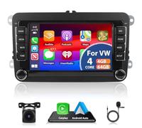 Motorsi [4+64G] Autoradio per VW Altea/Toledo/Leon/Altea XL con Carplay Wireless, Audio Bluetooth Touchscreen con Navigazione GPS/Collegamento a Specchio/WiFi/EQ/RDS/Hi-Fi/USB +Telecamera di Backup