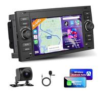 Motorsi 4+64G Carplay Autoradio per Transit from 2005 con Wireless Android Auto, Android Bluetooth Car Stereo Schermo con GPS/WiFi/RDS/FM/SWC/USB/Mirror Link+AHD/CVBS Telecamera Posteriore + Mic