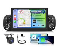 Motorsi 4GB+64GB Carplay Autoradio per Fiat Panda 319 2013-2020 con Wireless Android Auto, Bluetooth Car Stereo Schermo con GPS Navigation/5G WiFi/RDS/FM/USB/SWC/Mirror Link/Canbus+AHD/CVBS Telecamera