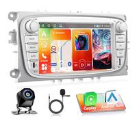 Motorsi Autoradio Android 4+64G per Ford Focus2 Galaxy2 Mondeo9 C-Max S-Max, 2 DIN 7'' Stereo Radio Bluetooth 5.0 iOS Carplay Android Auto Radio 32EQ GPS WiFi Supporto DAB