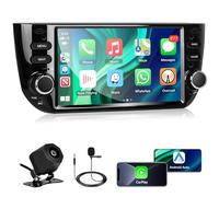 Motorsi Autoradio per Fiat Punto 10-16/Linea 12-15 con Wireless Carplay Android Auto 2GB+64GB, Bluetooth Car Stereo Schermo con GPS RDS/FM Radio SWC WiFi USB Mirror Link+AHD/CVBS Telecamera Posteriore