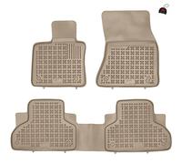 MOTOS Beige tappetini in gomma per auto adatto per BMW X5 F15 2013-2018 Migliorate il vostro comfort di viaggio con il tappetino antiscivolo per auto - tappetino per auto per tutte le stagioni, protez