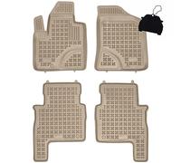 MOTOS Beige tappetini in gomma per auto adatto per Hyundai Santa Fe II 2006-2012 Migliorate il vostro comfort di viaggio con il tappetino antiscivolo per auto - tappetino per auto per tutte le stagion