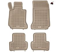 MOTOS Beige tappetini in gomma per auto adatto per Mercedes-Benz C Classe W204 2007-2014 Migliorate il vostro comfort di viaggio con il tappetino antiscivolo per auto - tappetino per auto per tutte le