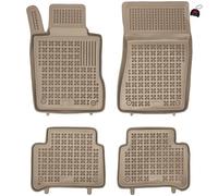 MOTOS Beige tappetini in gomma per auto adatto per Mercedes-Benz E Classe W211 2002-2009 Migliorate il vostro comfort di viaggio con il tappetino antiscivolo per auto - tappetino per auto per tutte le