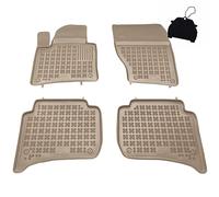 MOTOS Beige tappetini in gomma per auto adatto per Porsche Cayenne II 2010-2016 Migliorate il vostro comfort di viaggio con il tappetino antiscivolo per auto - tappetino per auto per tutte le stagioni