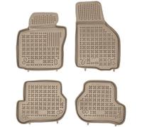MOTOS Beige tappetini in gomma per auto adatto per Skoda Octavia II 2004-2013 Migliorate il vostro comfort di viaggio con il tappetino antiscivolo per auto - tappetino per auto per tutte le stagioni,