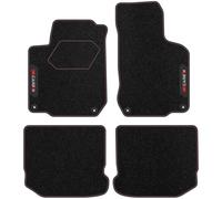 MOTOS Carbon™ Rosso Design Velluto Tappetini per Seat Leon 2012-2020