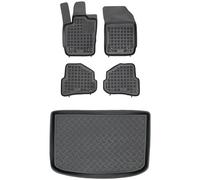 MOTOS Set di tappetini in gomma e tappetini in Pe per il bagagliaio Audi A1 I 8X 2010-2018 Migliorate il vostro comfort di viaggio con il tappetino antiscivolo per auto - tappetino per auto per tutte