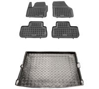 MOTOS Set di tappetini in gomma e tappetini in Pe per il bagagliaio Land Rover Freelander II 2006-2014 Migliorate il vostro comfort di viaggio con il tappetino antiscivolo per auto - tappetino per aut