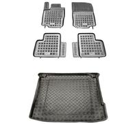 MOTOS Set di tappetini in gomma e tappetini in Pe per il bagagliaio Mercedes-Benz GLE I W166 2015-2019 Migliorate il vostro comfort di viaggio con il tappetino antiscivolo per auto - tappetino per aut