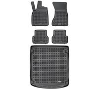 MOTOS Set di tappetini in gomma e tappetini per il bagagliaio per Audi A6 IV C7 2011-2018 Migliorate il vostro comfort di viaggio con il tappetino antiscivolo per auto - tappetino per auto per tutte l
