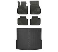 MOTOS Set di tappetini in gomma e tappetini per il bagagliaio per BMW X1 F48 2015-2022 Migliorare il comfort di viaggio con tappetino antiscivolo auto 3D- tappetini per tutte le stagioni auto, protezi