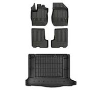 MOTOS Set di tappetini in gomma e tappetini per il bagagliaio per Dacia Sandero II 2012-2020 Migliorare il comfort di viaggio con tappetino antiscivolo auto 3D- tappetini per tutte le stagioni auto, p