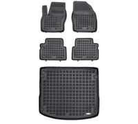 MOTOS Set di tappetini in gomma e tappetini per il bagagliaio per Ford Focus III 2011-2018 Migliorate il vostro comfort di viaggio con il tappetino antiscivolo per auto - tappetino per auto per tutte